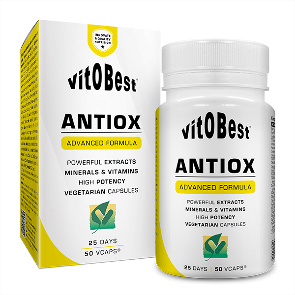 Antiox Formula Avanzada envase de 50 cápsulas vegetales de VitoBest (Antioxidantes)