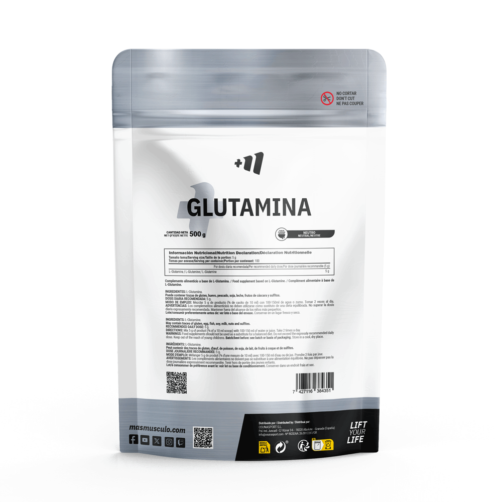 Glutamina bote de 500g por MM Supplements