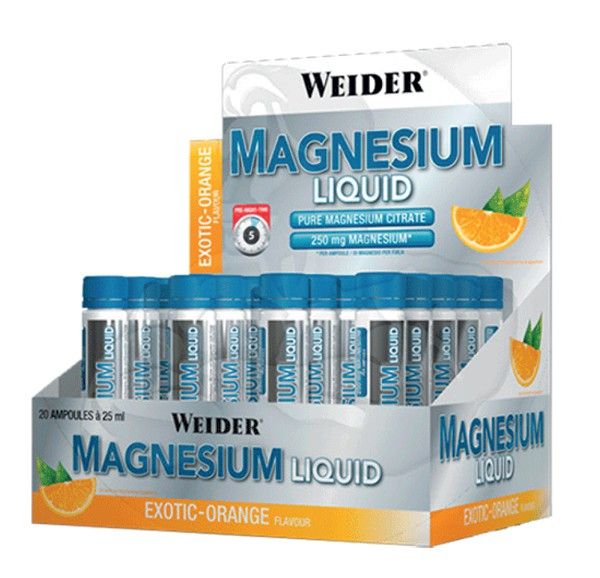 Magnesio Liquido envase de 20 viales de Weider