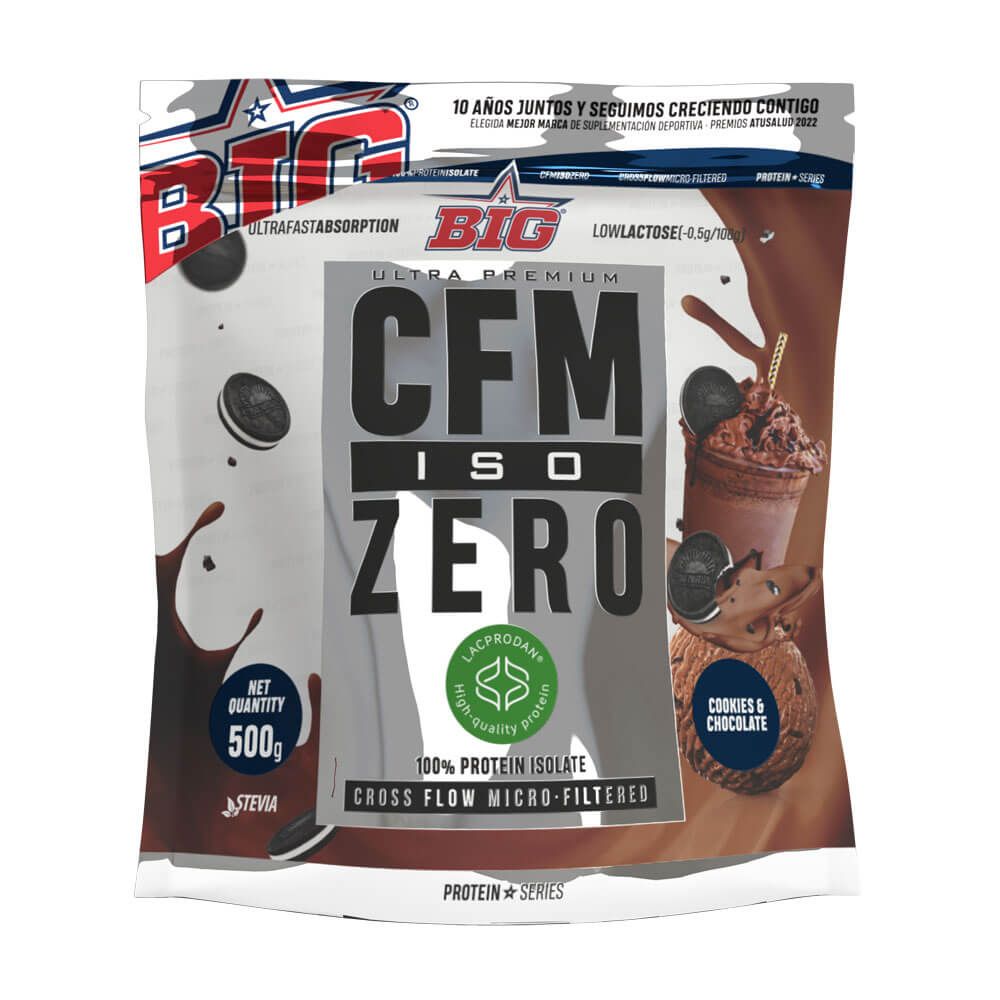 CFM ISO Zero de 500g de la marca BIG en la categoría proteína de aislado de suero isolate