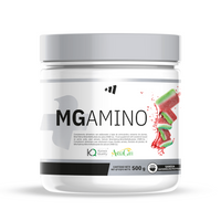 MG Amino bote de 500g complemento alimenticio de esenciales e hidrolizados de la marca MM Supplements