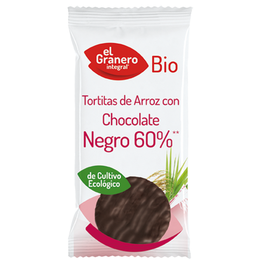 El Granero Integral Dark Chocolate Rice Cakes from the brand El Granero Integral in The Whole Grain Granary