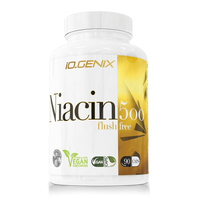Niacin 500 presentación de 90 cápsulas de IO.Genix suplemento de otros aminoácidos