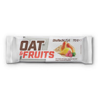 Oat & fruits bote de 70g de la marca Biotech USA en la sección de barritas de carbohidratos