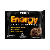 Energy Caffeine Gummies envase de 16 gummies del fabricante Weider - energéticos