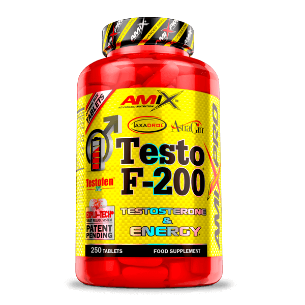 Testo F-200 de 250 tabletas de la marca AmiXpro® series de la categoría complejos testosterona