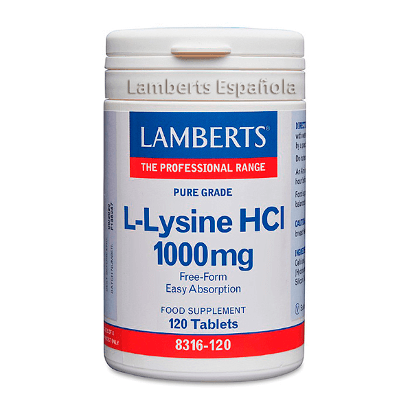 L-Lysine HCI 1000mg - 120 Tablets from Lamberts - Lamberts 0