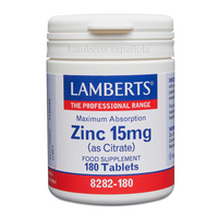 Zinc 15mg envase de 180 tabletas de la sección minerales por Lamberts