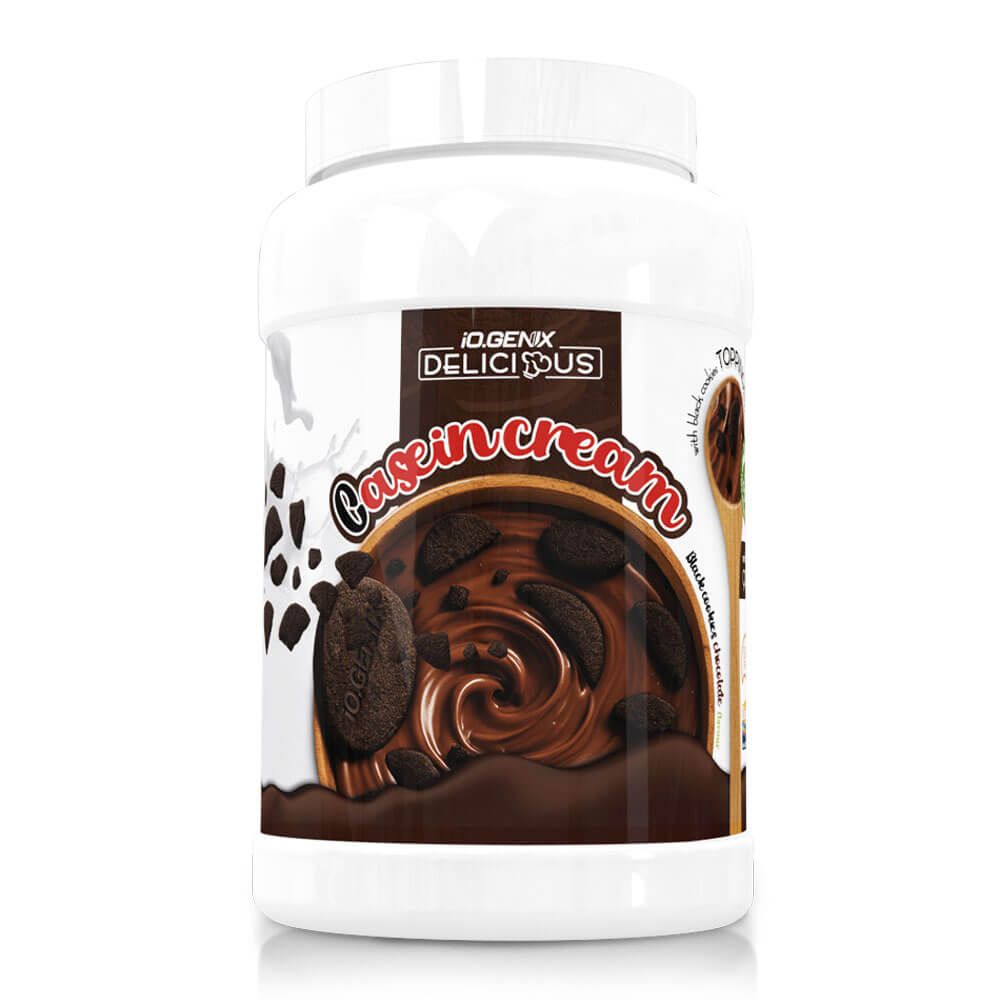 Casein Cream en con toppings en la sección de caseina de la marca IO.Genix