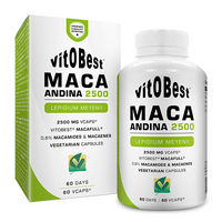 Maca Andina 2500 envase de 60 cápsulas del fabricante VitoBest (Vigorizantes)