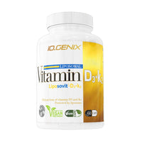 Vitamina D3+K2 Liposomal envase de 60 cápsulas hecho por IO.Genix