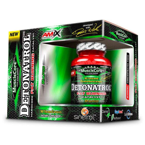 Detonatrol Fat Burning bote de 90 termo cápsulas hecho por Amix Muscle Core de la categoría termogénicos