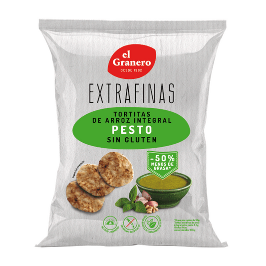 El Granero Integral Whole Grain Rice Cakes Pesto from the brand El Granero Integral in The Whole Grain Granary