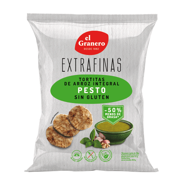 El Granero Integral Whole Grain Rice Cakes Pesto - El Granero Integral 0