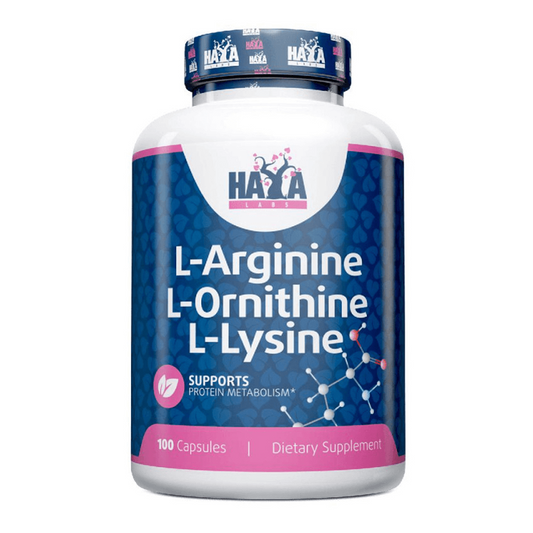 L-Arginine, L-Ornithine, L-Lysine by Haya Labs from the brand Haya Labs in Arginine