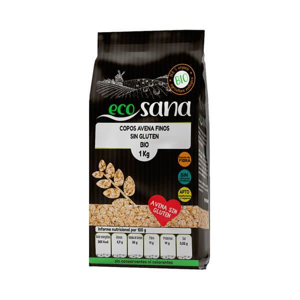 Ecosana Organic Fine Whole Gluten-Free Oat Flakes - EcoSana 1