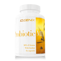 Probiotic Mix envase de 60 cápsulas vegetales complemento alimenticio de probioticos por IO.Genix