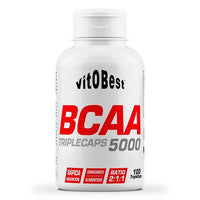 BCAA 5000 presentación de 100 triplecaps - bcaa ramificados hecho por VitoBest
