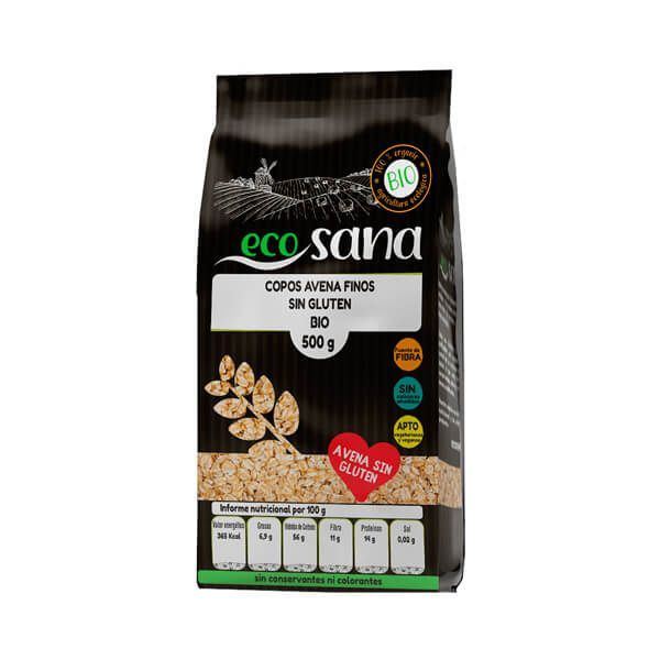 Ecosana Organic Fine Whole Gluten-Free Oat Flakes - EcoSana 0