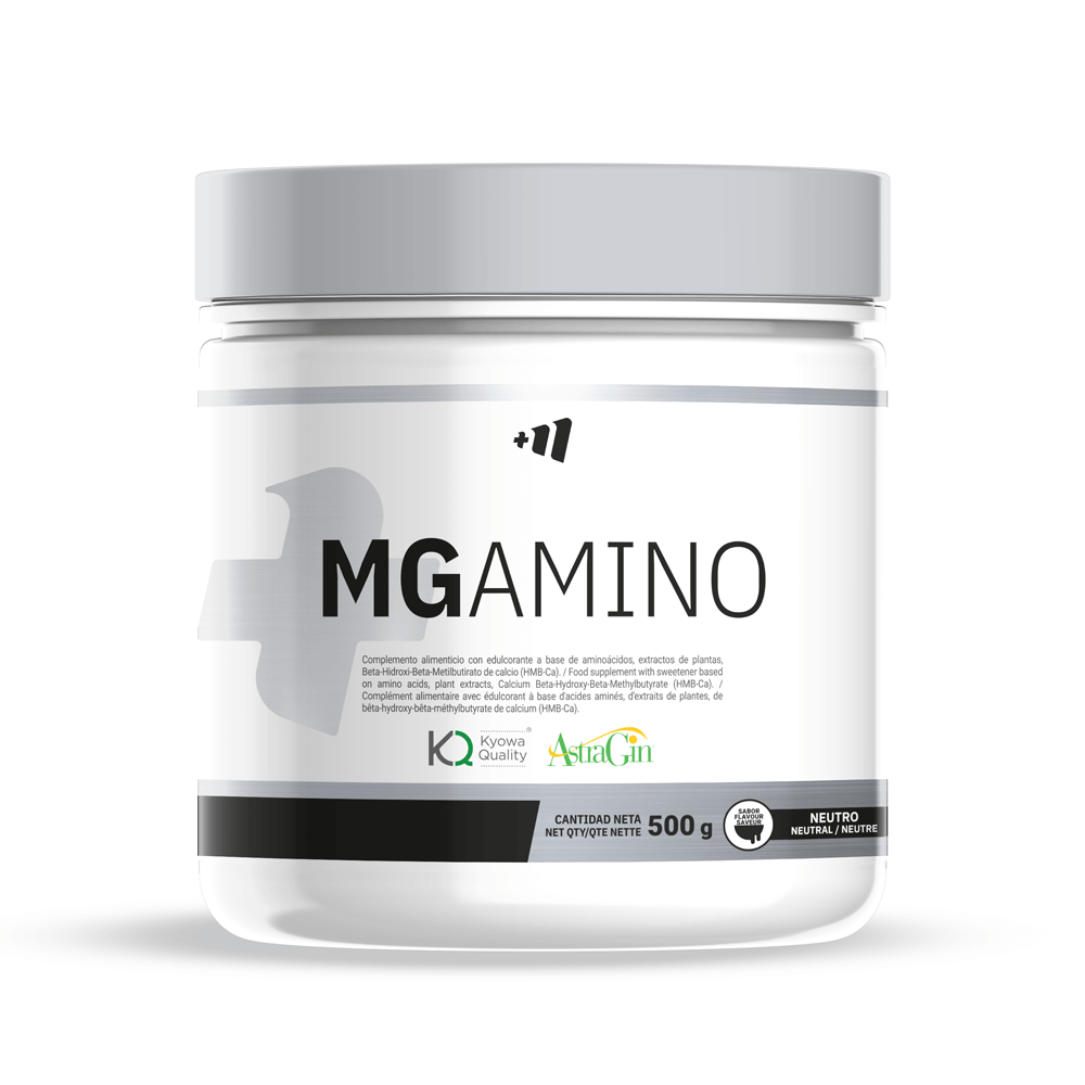 MG Amino envase de 500g por MM Supplements complemento alimenticio de esenciales e hidrolizados