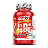 Vitamina E 400IU presentación de 100 softgels de la marca Amix Nutrition