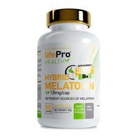 Hybrid Melatonin bote de 90 cápsulas veganas de la marca LifePRO de la sección mejora del sueño