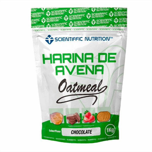 Harina de Avena bote de 1kg de la marca Scientiffic Nutrition en la categoría harina de avena neutra