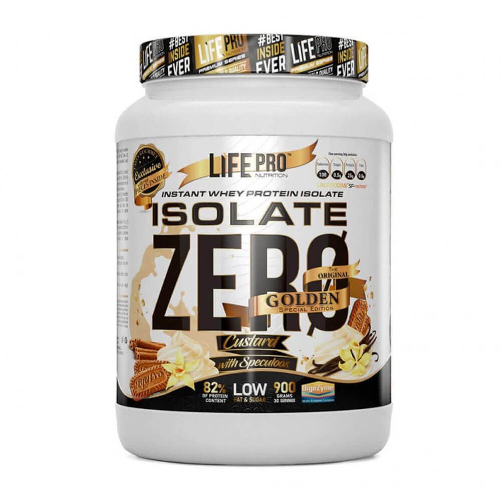 Isolate Zero Golden envase de 900g complemento alimenticio de proteÃ­na de aislado de suero isolate de la marca LifePRO