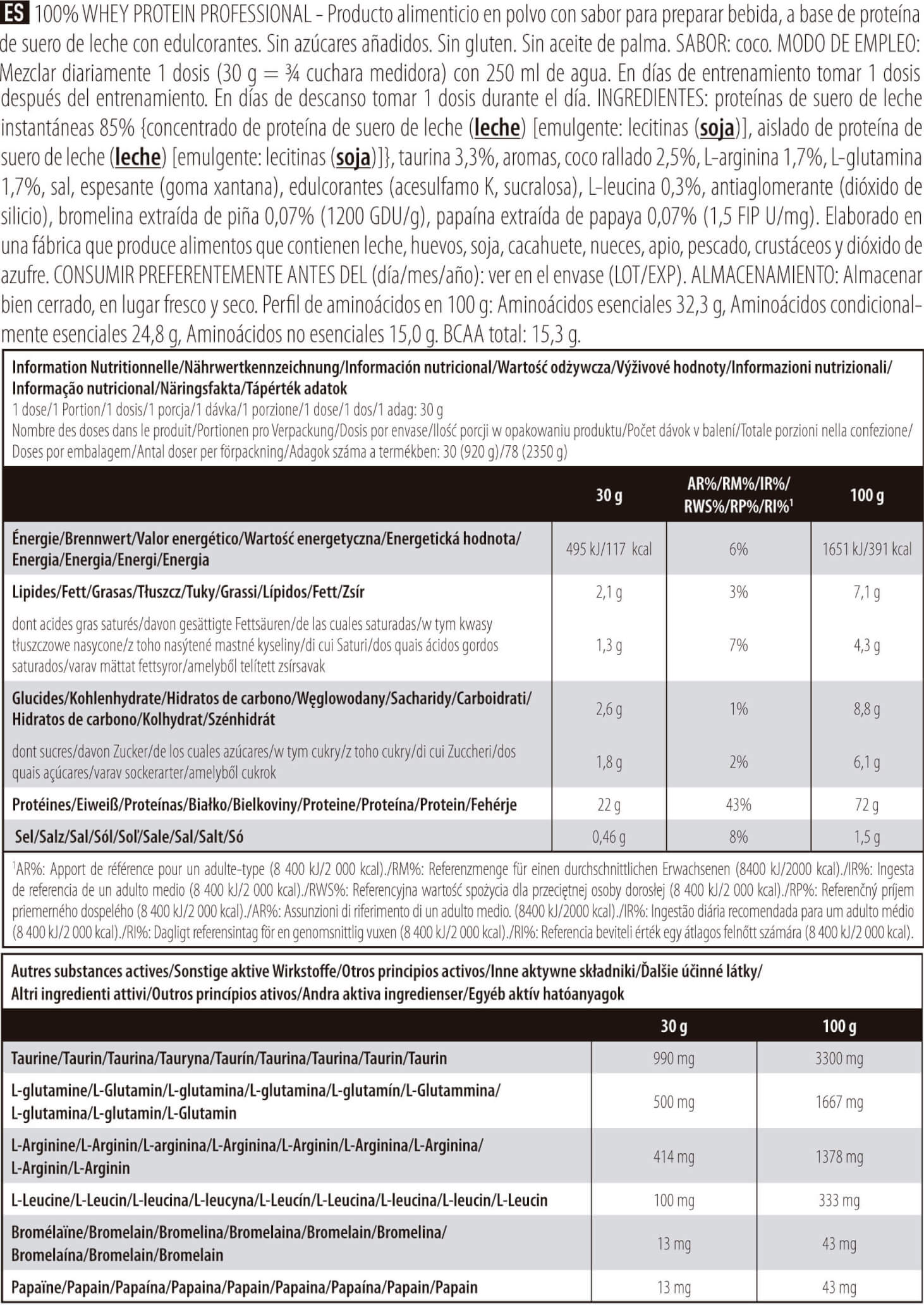Información nutricional