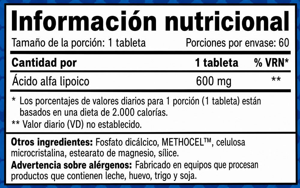 Información nutricional