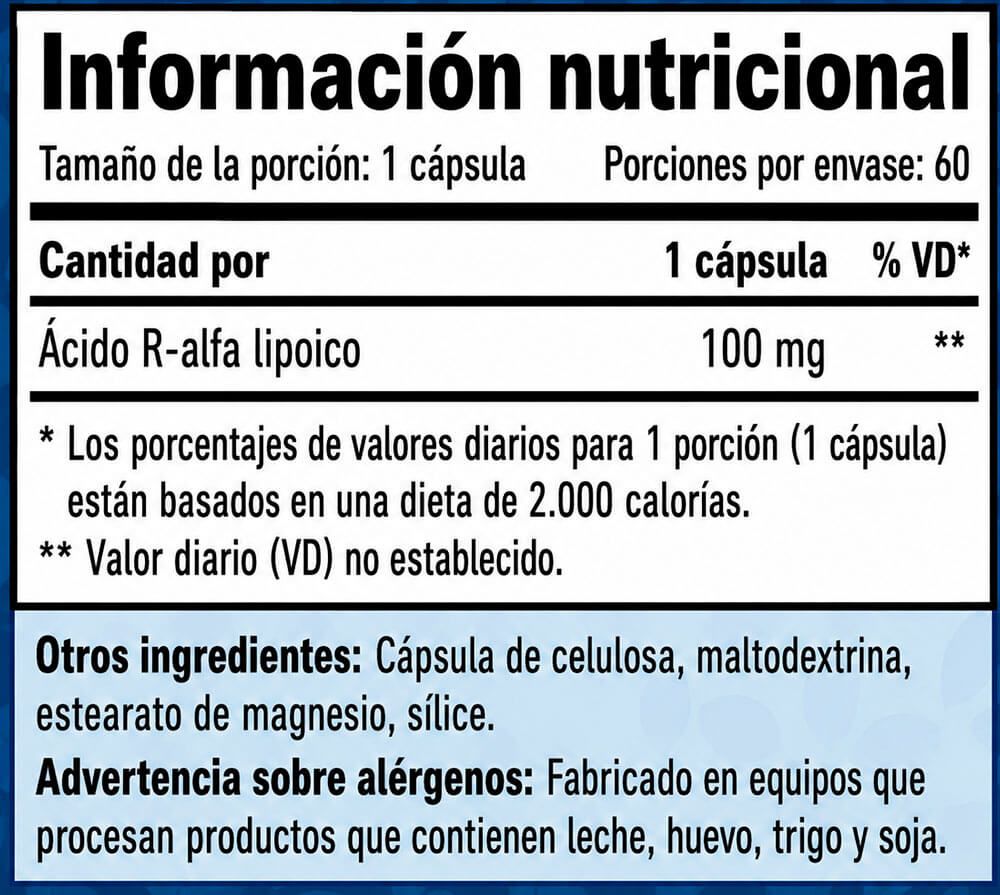 Información nutricional