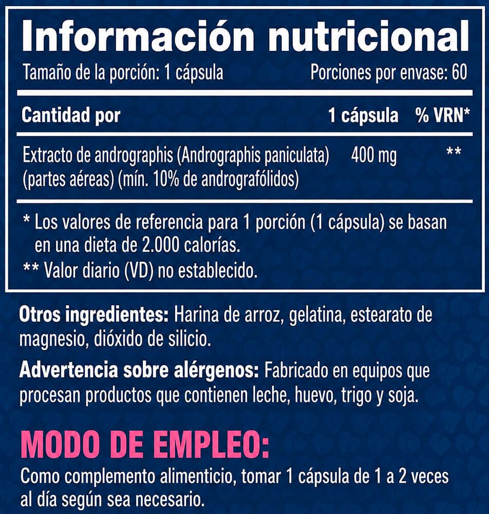 Información nutricional