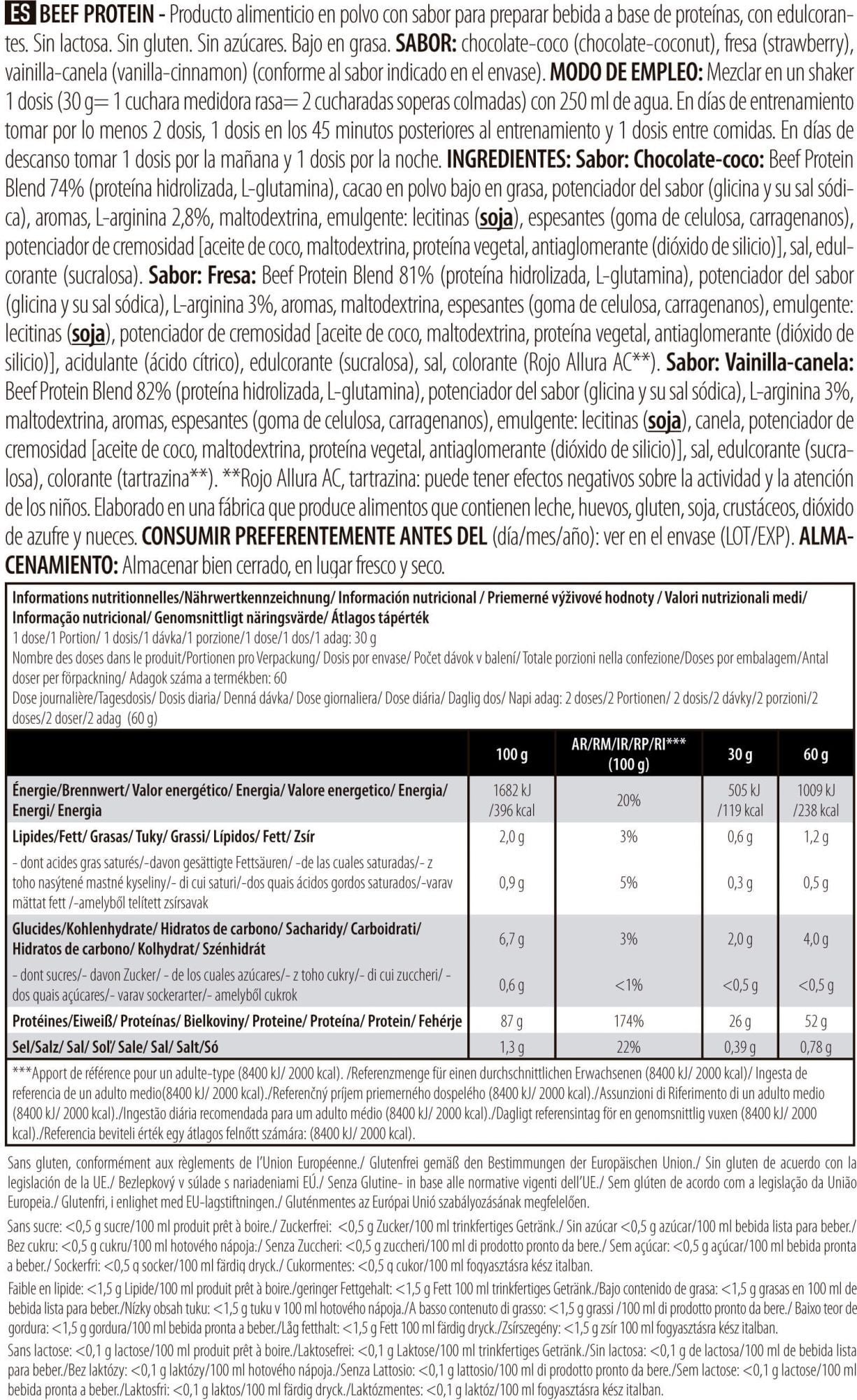 Información nutricional