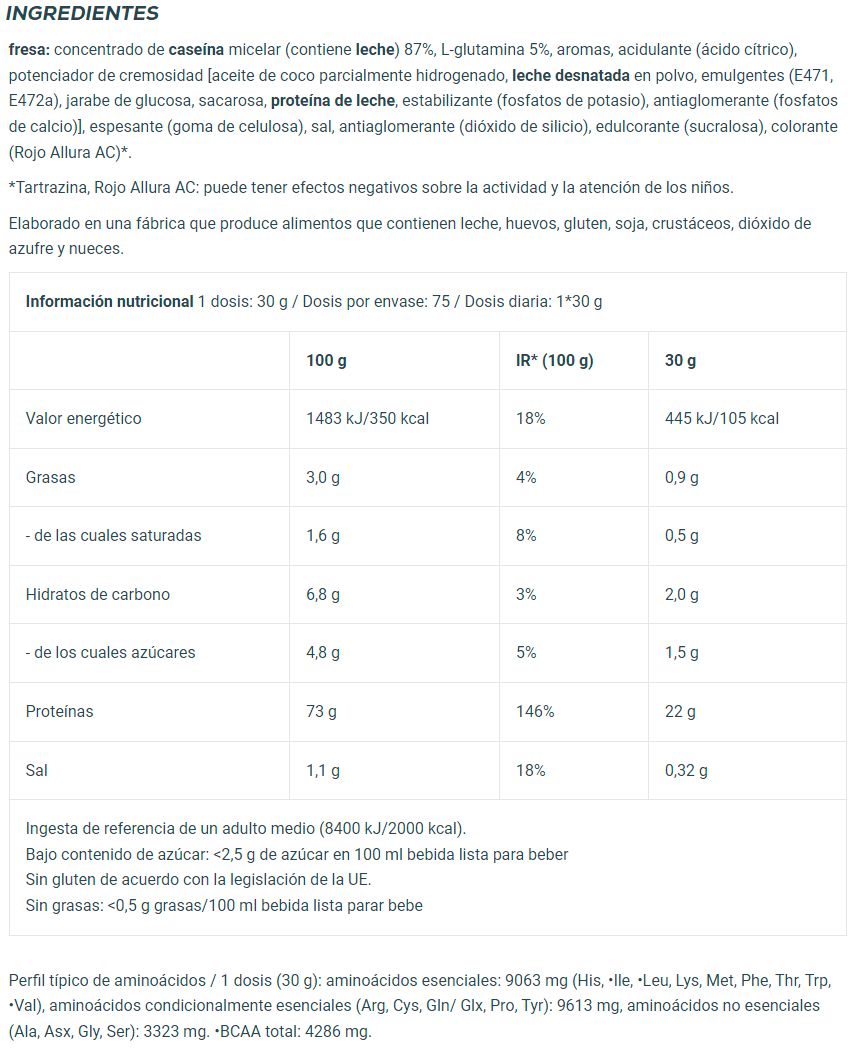 Información nutricional