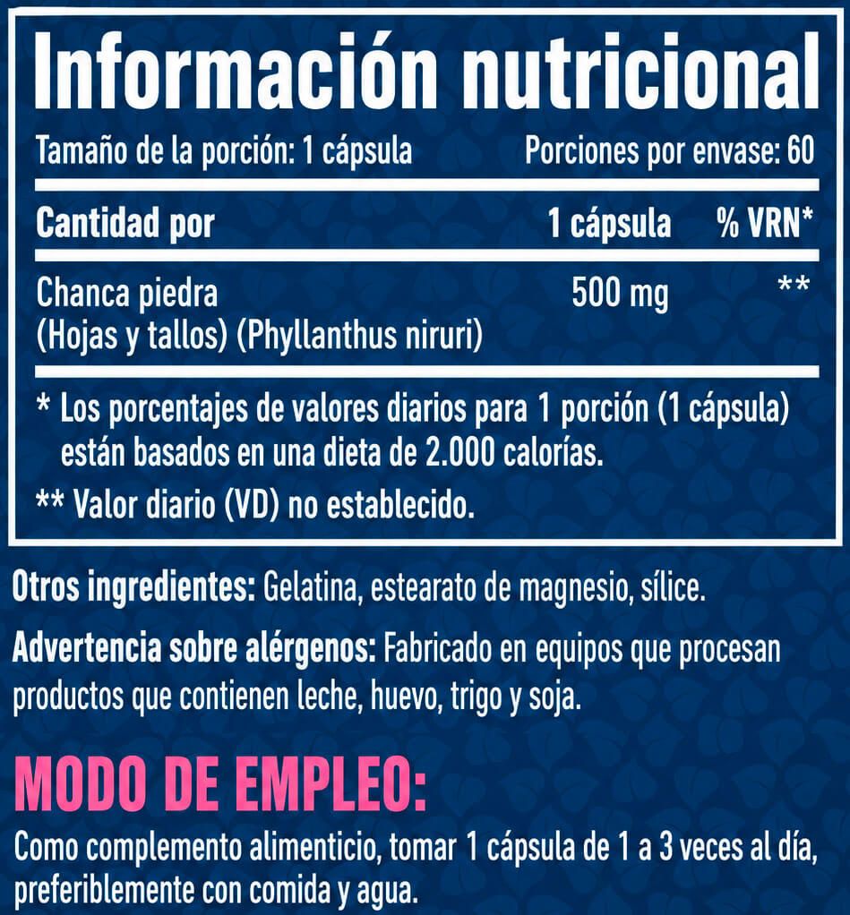 Información nutricional