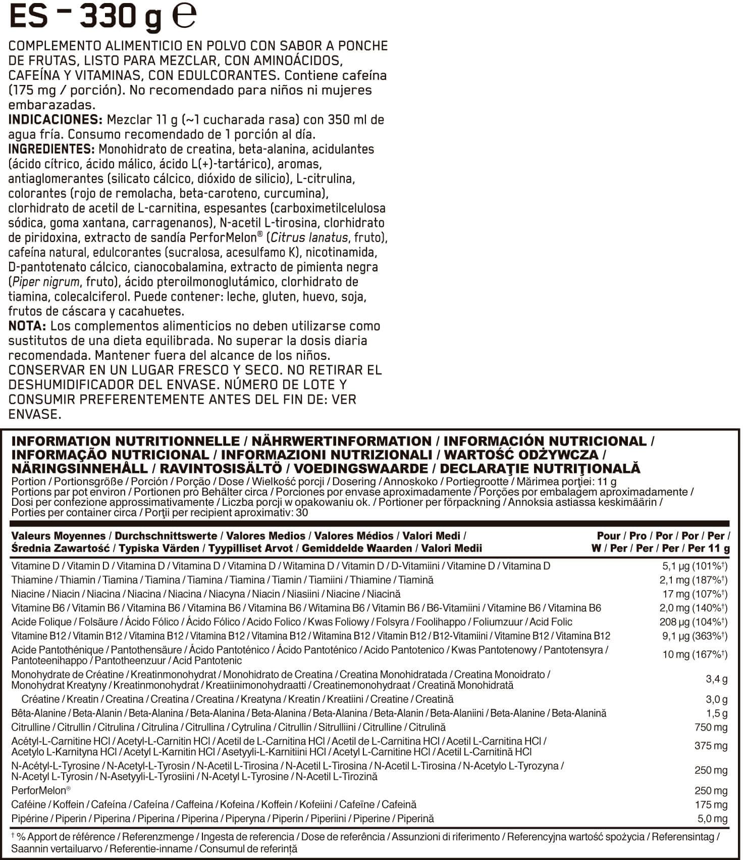 Información nutricional