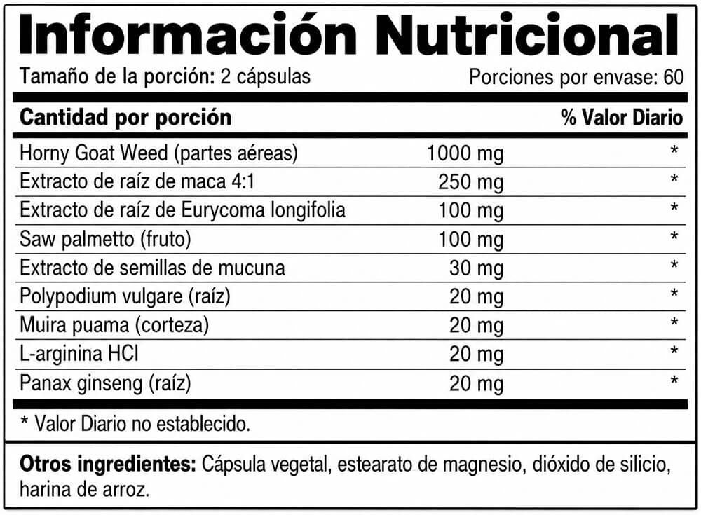 Información nutricional