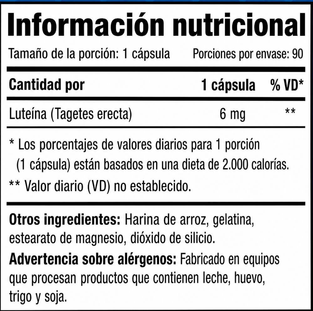 Información nutricional