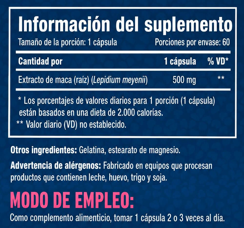 Información nutricional