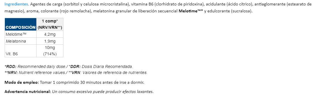 Información nutricional