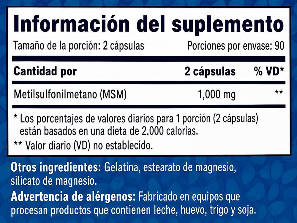 Información nutricional