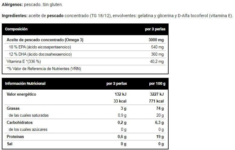Información nutricional