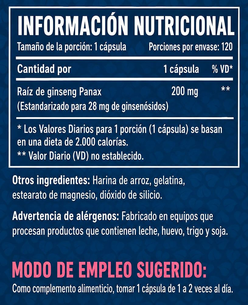 Información nutricional