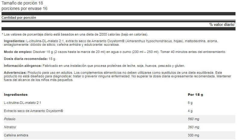 Información nutricional