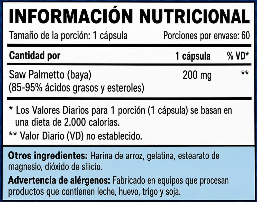 Información nutricional