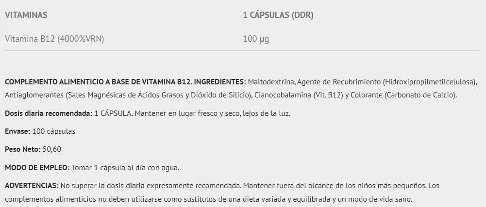 Información nutricional