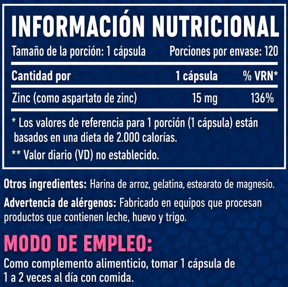 Información nutricional