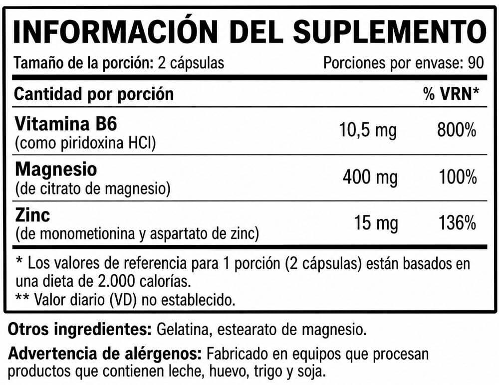 Información nutricional