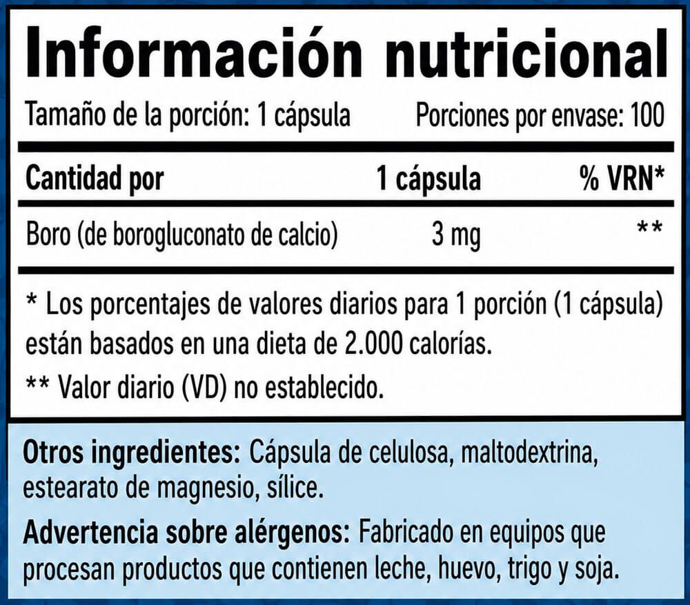 Información nutricional