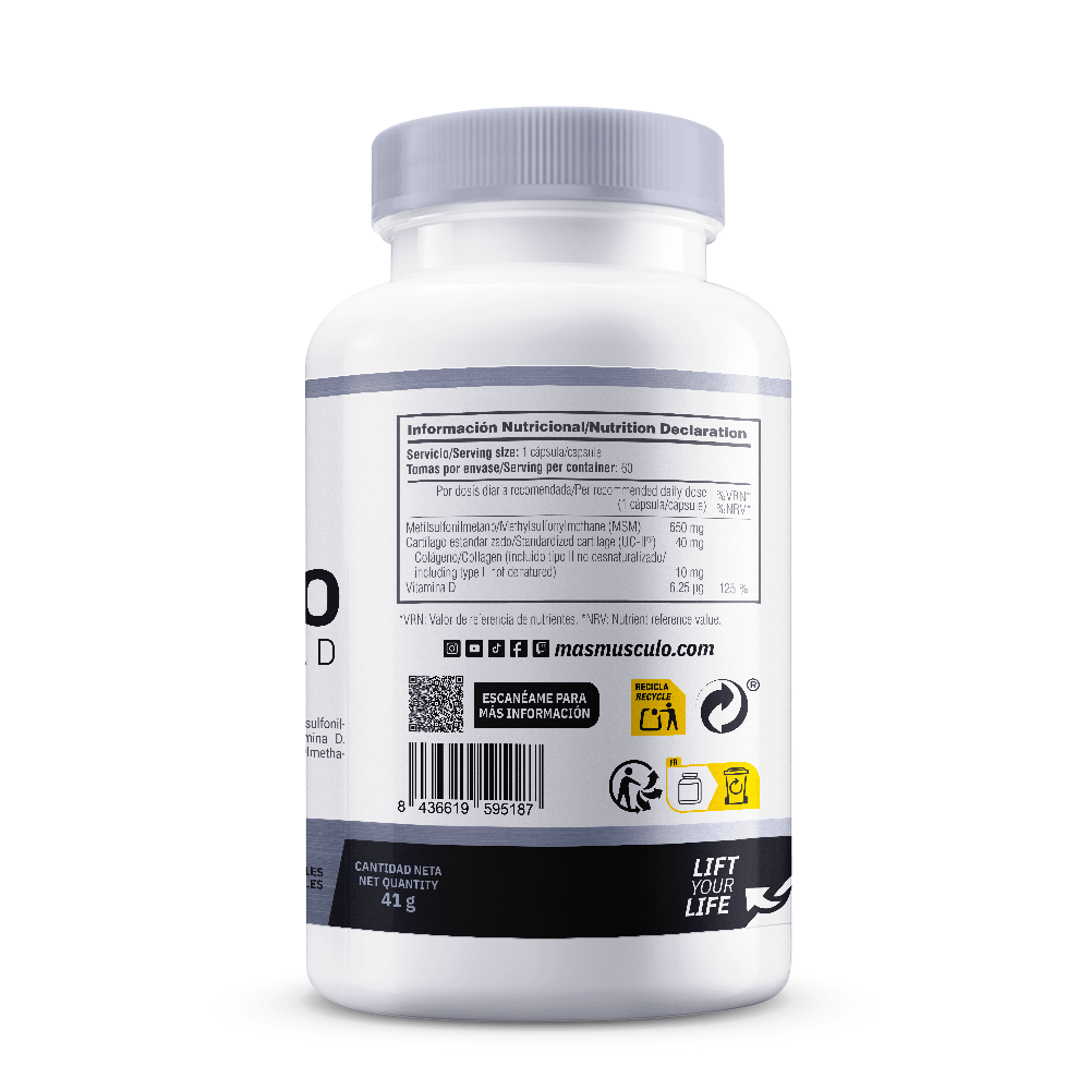UC-II® Collagen with MSM + Vitamin D by Masmusculo Supplements